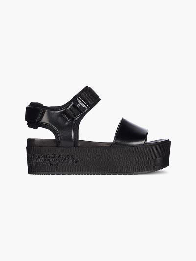 Calvin Klein Cipők HU068654 | Calvin Klein Platform Wedge Női Szandál Fekete